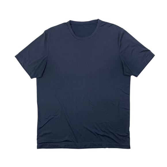 Travis Mathew Shirt Mens Large Navy Risk Taker Short Sleeve Crew Neck Quick Dry - Picture 1 of 9